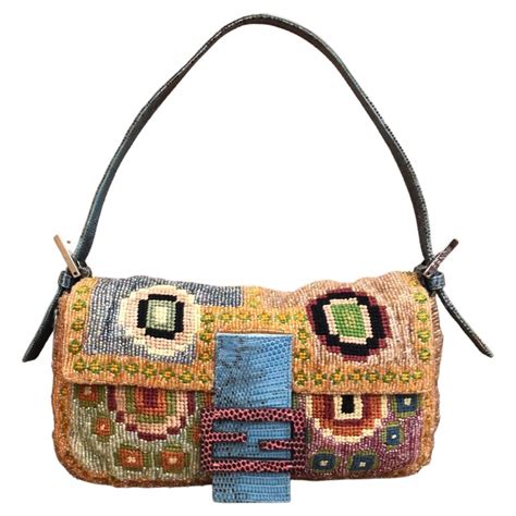 fendi vintage bucket bag|vintage fendi beaded baguette.